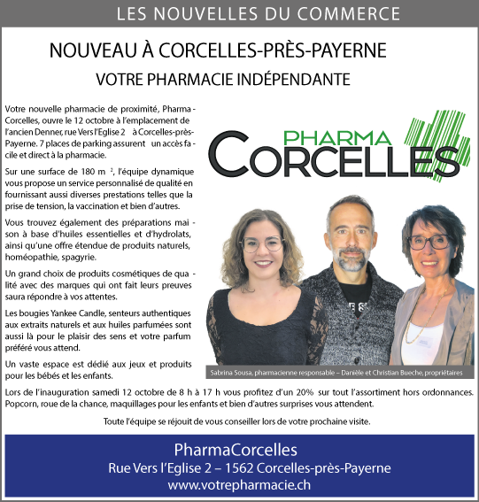 PharmaCorcelles Broye 12 octobre 2019